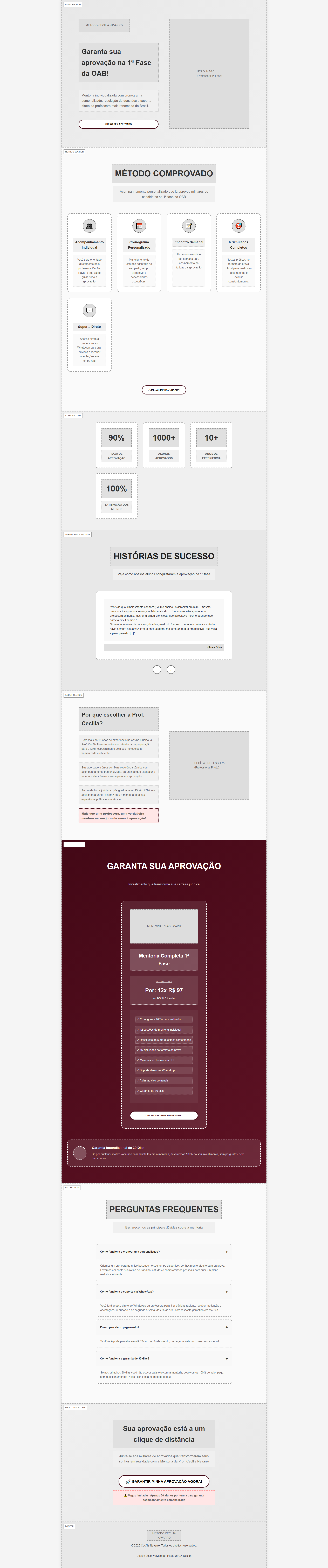 Wireframe Página 1ª Fase